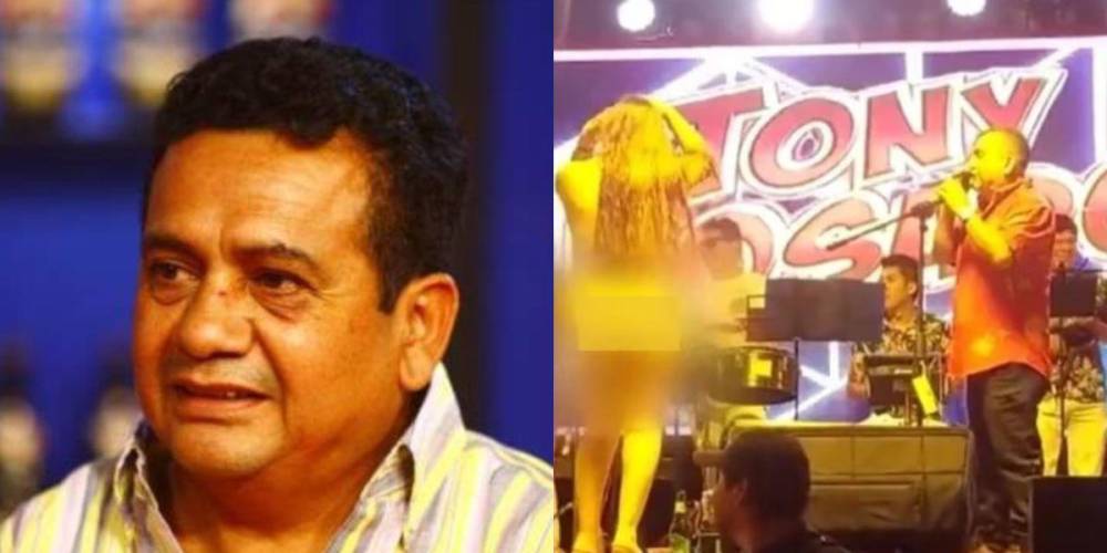 El cantante Tony Rosado desnudó a una joven sobre el escenario abren