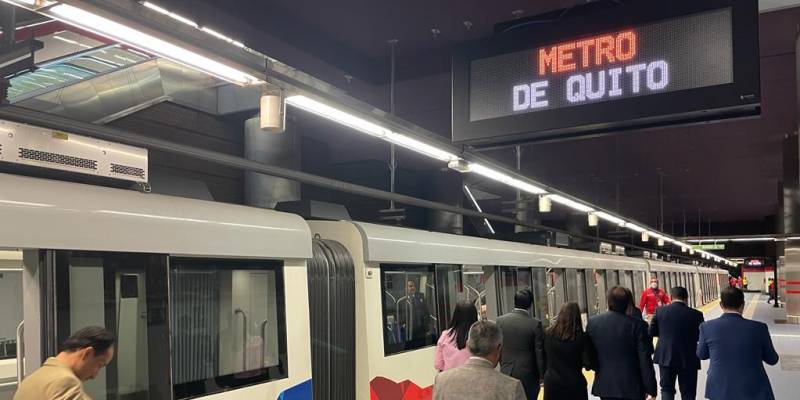 Metro de Quito desde el 5 de enero comenzarán los viajes de formación