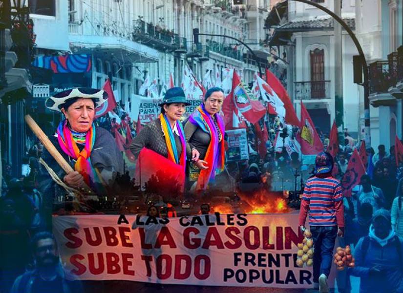 Movimientos de izquierda, indígenas y sindicatos en manifestaciones en Ecuador