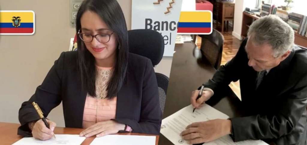 Entidades bancarias de Ecuador y Colombia firman acuerdo de cooperación