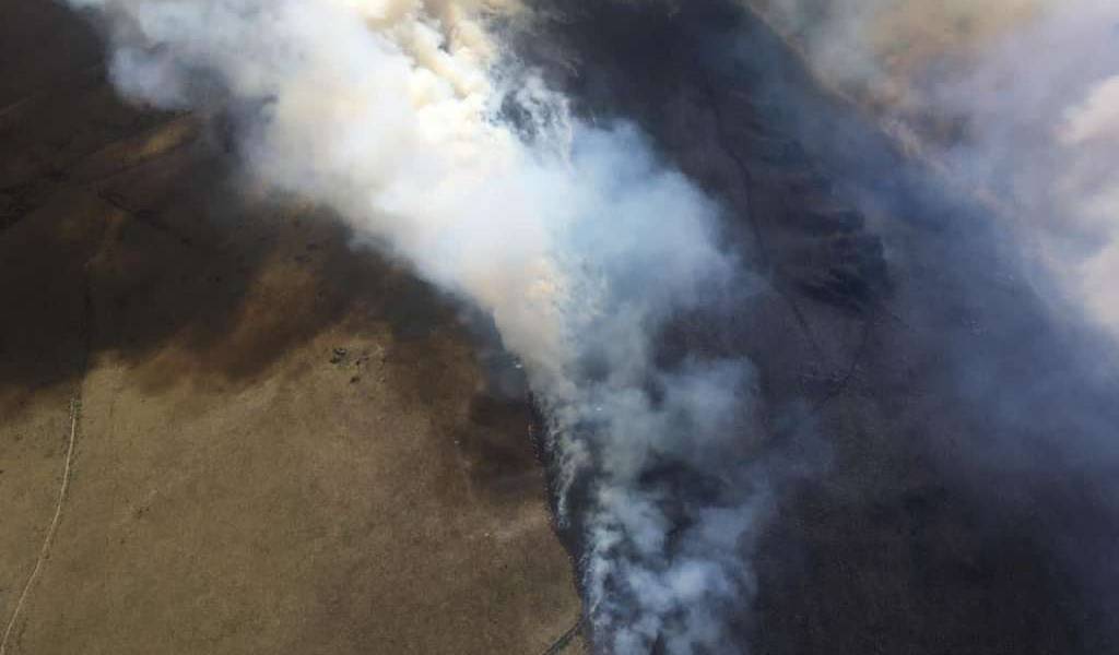 Incendio forestal en Parque Cayambe amenaza con expandirse