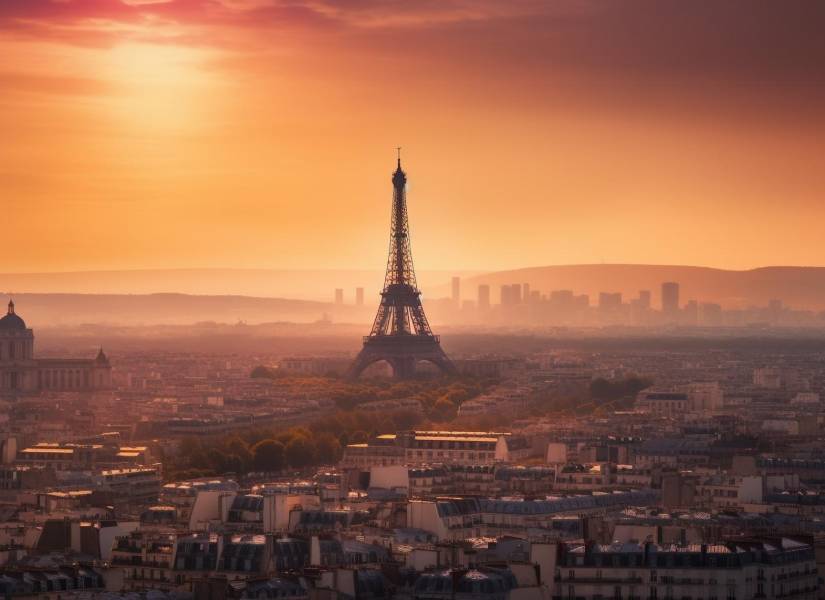 Puesta de sol en París