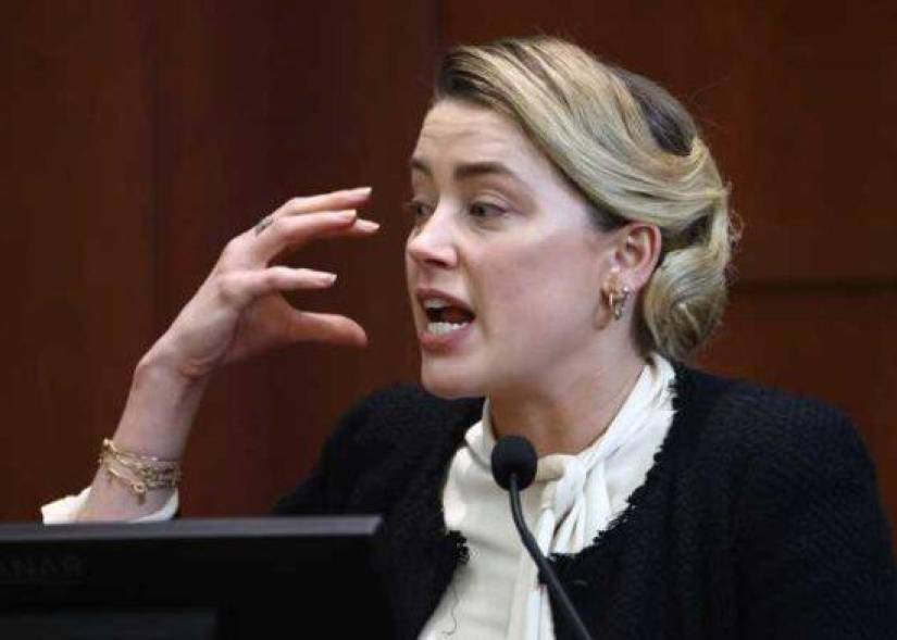 Amber Heard en el juicio.