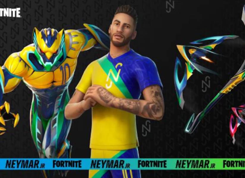 Neymar Jr. fue el primer futbolista en llegar a Fortnite como skin