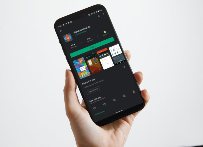 Imagen referencial de la aplicación nova launcher en un dispositivo Android.