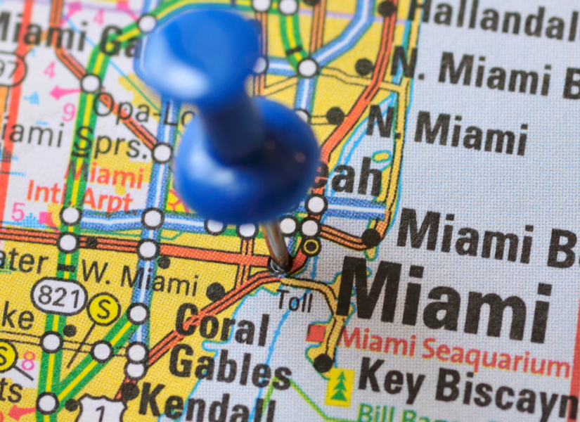 Foto referencial de mapa de Miami