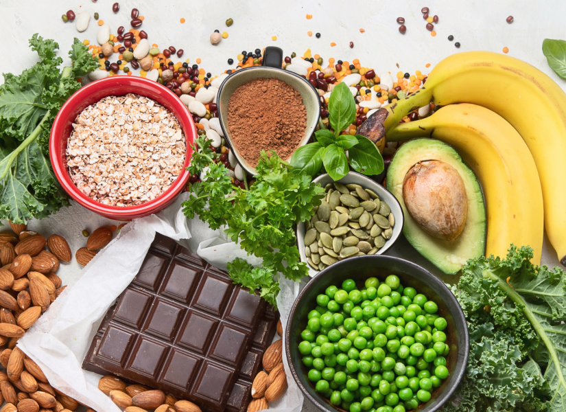 Foto referencias de los alimentos que tienen magnesio