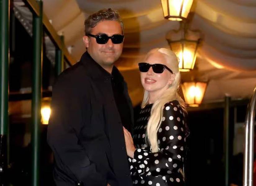 Fotografía de Lady Gaga y su prometido Michael Polansky