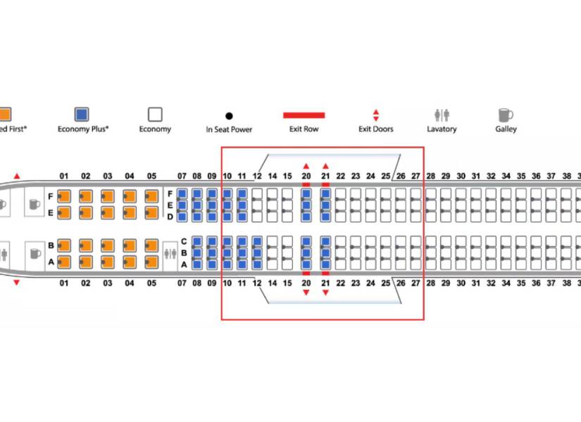 Asientos recomendados sobre o cerca de las alas del avión.