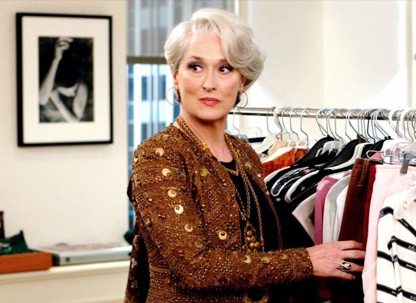 Meryl Streep como Miranda Priestly en El Diablo Viste a la Moda