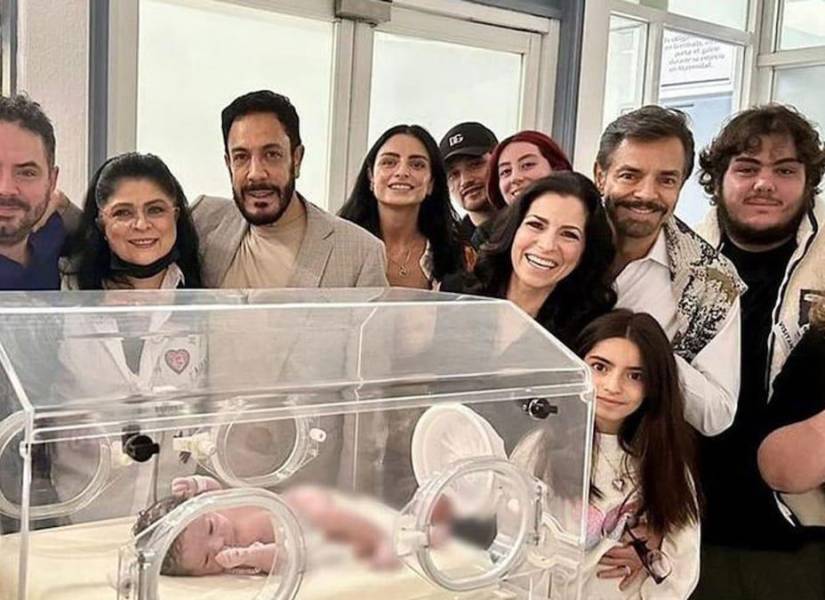 Familia de Ruffo y Derbez juntos tras el nacimiento de Tessa