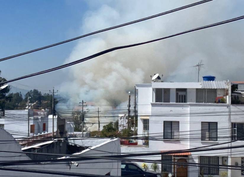 La alerta de incendio en el sector de La Armenia.