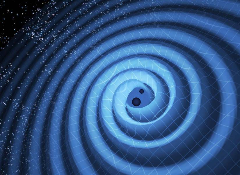 Las ondas gravitacionales son ondulaciones del espacio-tiempo producidas por objetos masivos en movimiento.