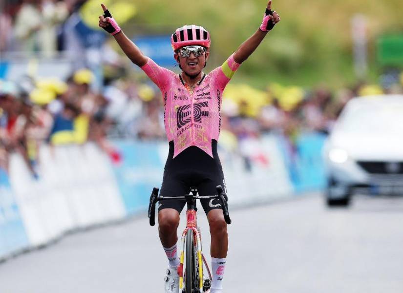 Alexander Cepeda (EF Education - EasyPost) se llevó una gran victoria en la segunda etapa del Tour de l'Ain, en Francia.