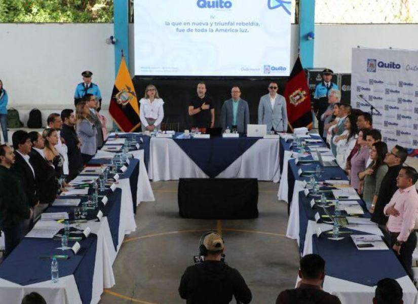 Sesión del Concejo Metropolitano en la que se rechazó la creación de un nuevo cantón.