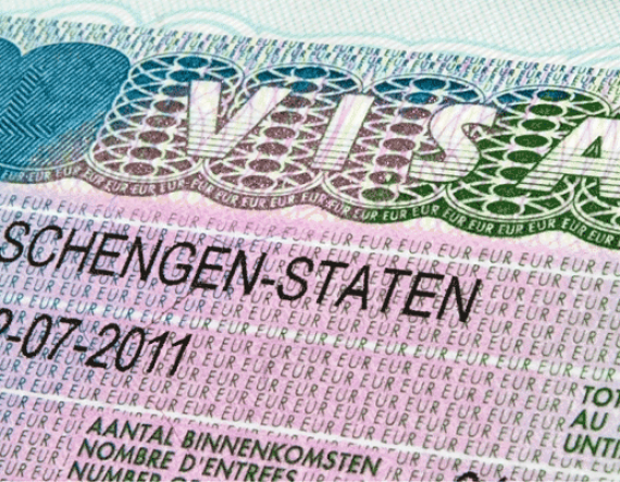 Imagen referencial de visa Schengen.