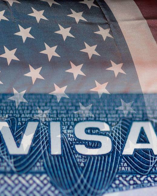 Imagen referencial de visa americana.