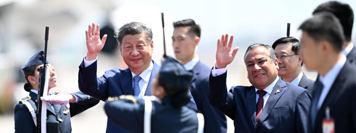 El presidente chino Xi Jinping llegó este jueves 14 de noviembre a Lima.