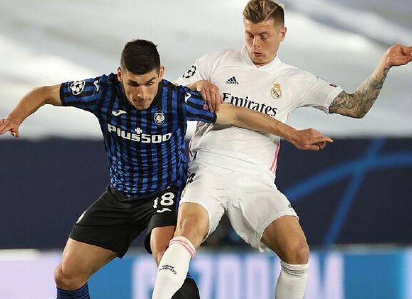 Real Madrid vs. Atalanta en 2021.