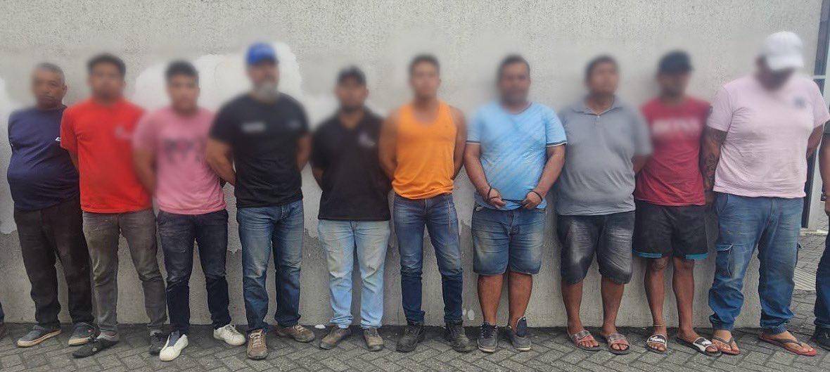 10 integrantes del grupo criminal Los Pechiches fueron capturados en Daule, Guayas