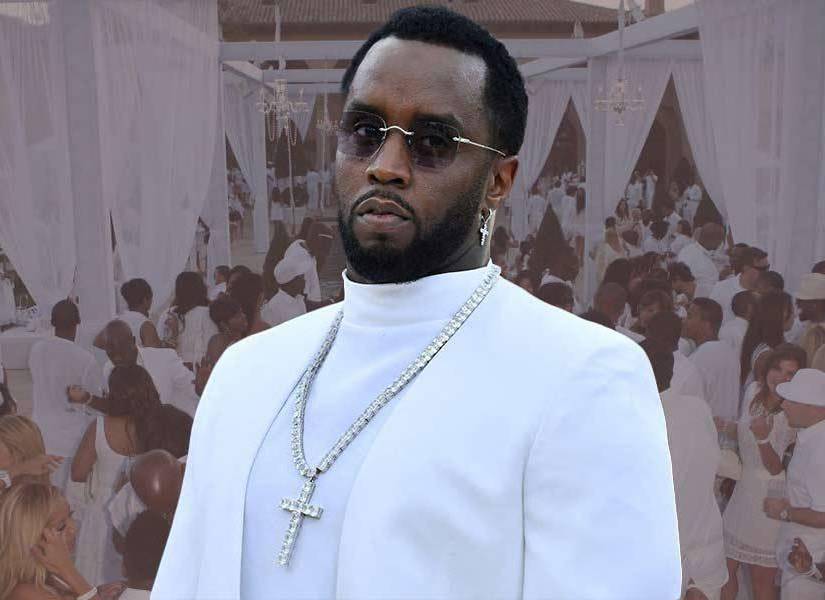 Composición de Sean Diddy Combs y sus fiestas blancas.