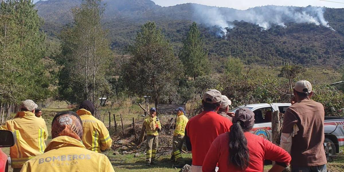 El 99 % de los incendios forestales en Azuay han sido provocados