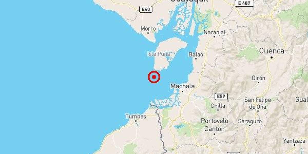 Un sismo de magnitud 3,4 tuvo su epicentro a 38 kilómetros de Machala