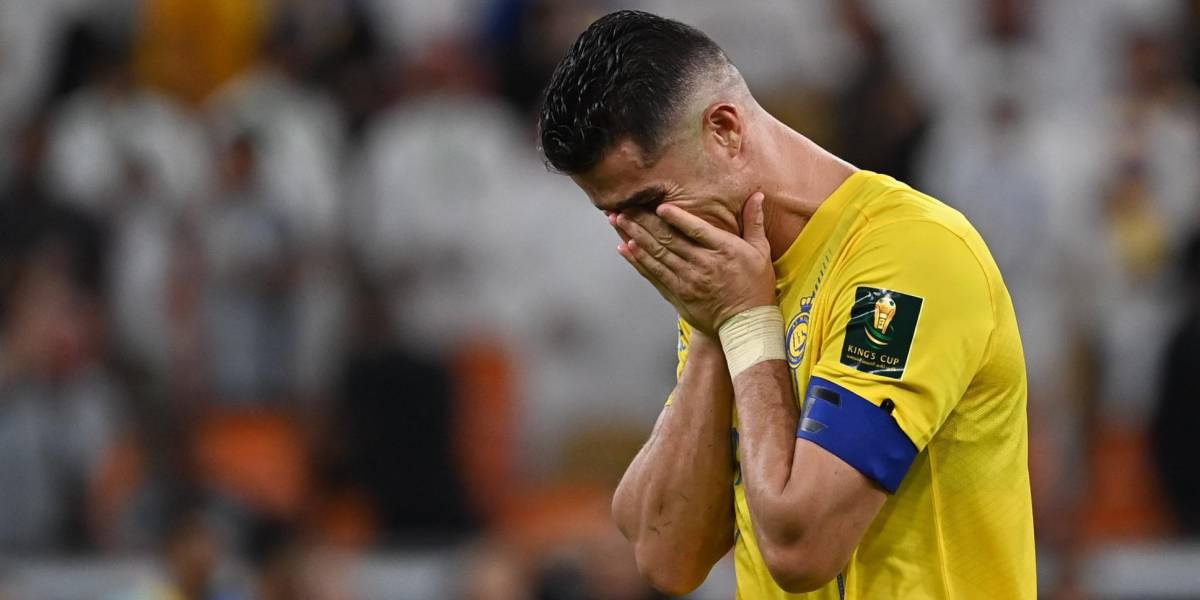 Cristiano Ronaldo lloró como un niño, tras perder la final de la Copa de Arabia ante el Al Hilal