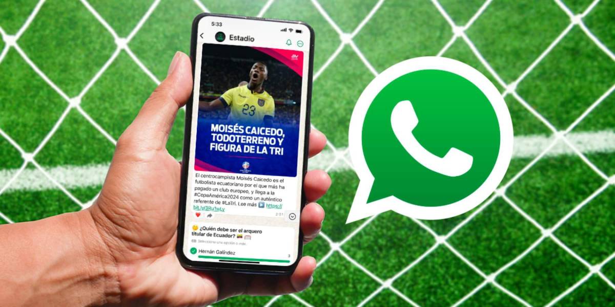 ¡Estadio, la sección de deportes de Ecuavisa, ya tiene canal de Whatsapp! Descubre cómo seguirnos
