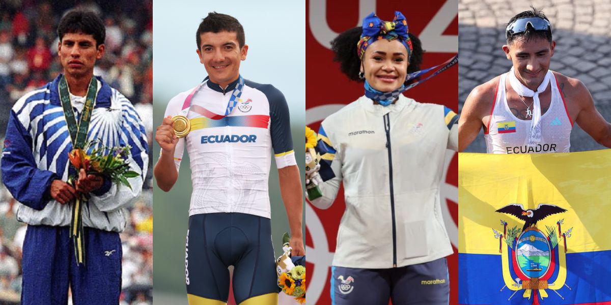 Pérez, Carapaz, Dajomes y Pintado, los cuatro medallistas de oro que tiene Ecuador en la historia de los Juegos Olímpicos