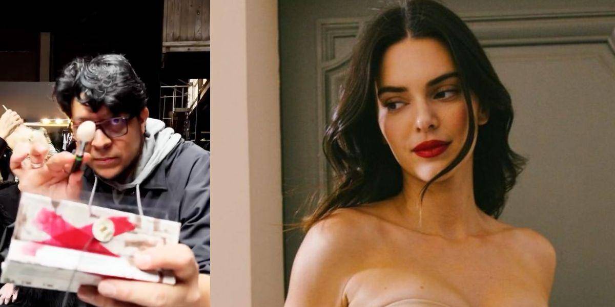Juan Carlos, el maquillador ecuatoriano que resaltó la belleza de Kendall Jenner en el Vogue World en París