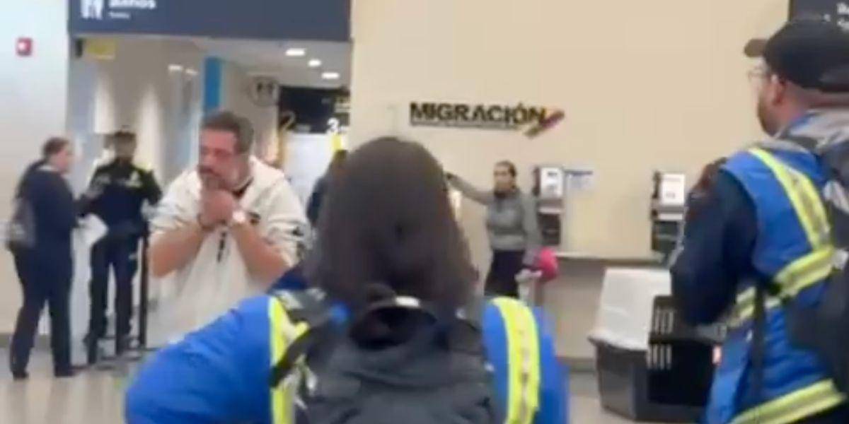 Conmoción en aeropuerto de Colombia porque un extranjero trató de quitarse la vida