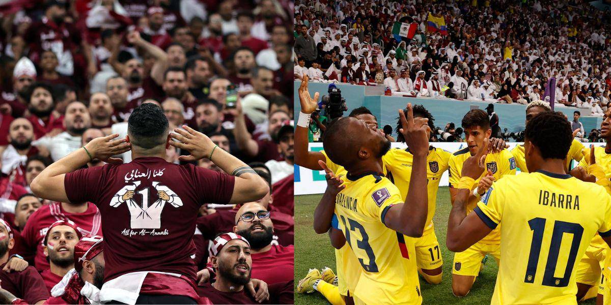 La viral reacción de un grupo de cataríes tras el triunfo de Ecuador en partido inaugural del Mundial Qatar 2022