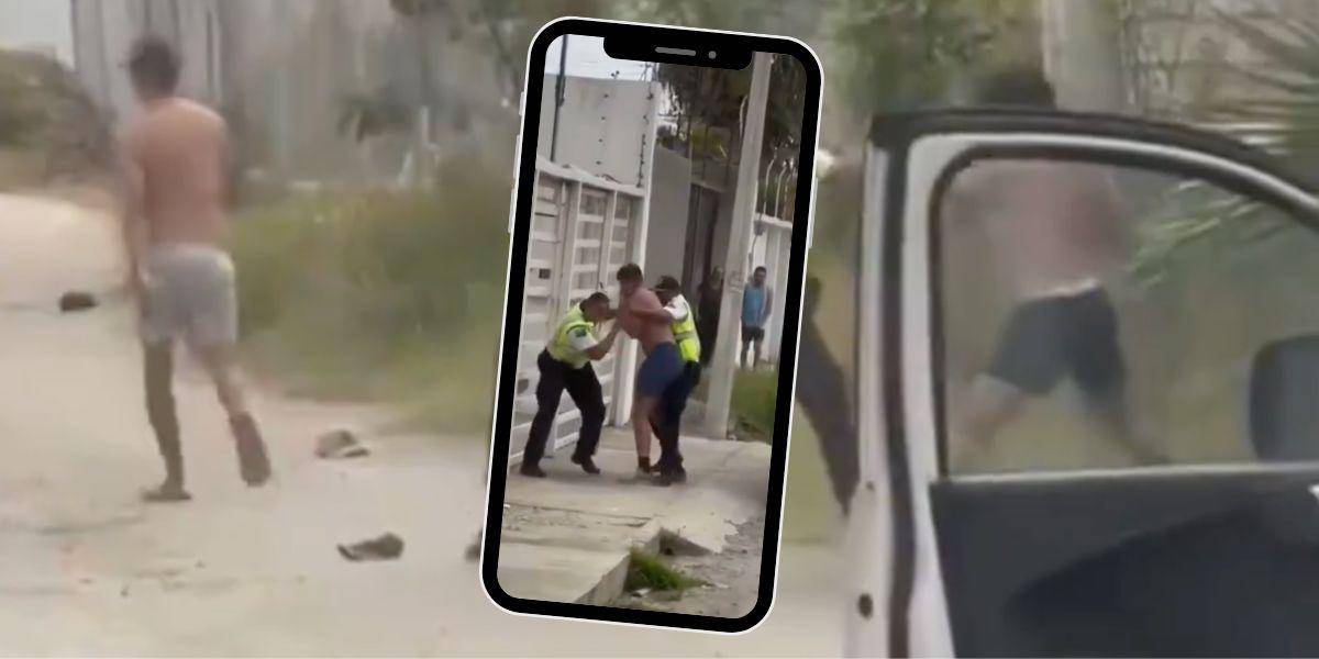 Agentes de tránsito y civiles protagonizaron una pelea en La Libertad, Santa Elena