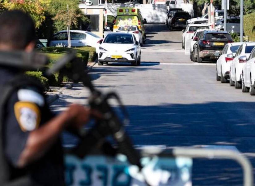 La calle de la vivienda de Benjamin Netanyahu, primer ministro de Israel.