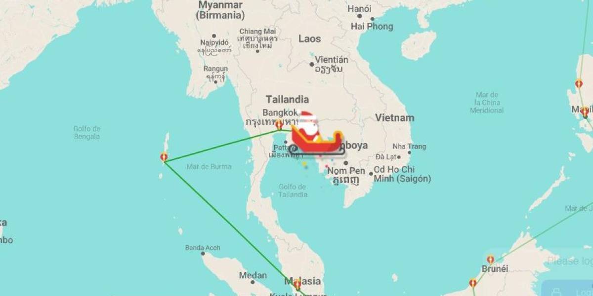 ¿Dónde está Santa? Rastrea su ruta en tiempo real