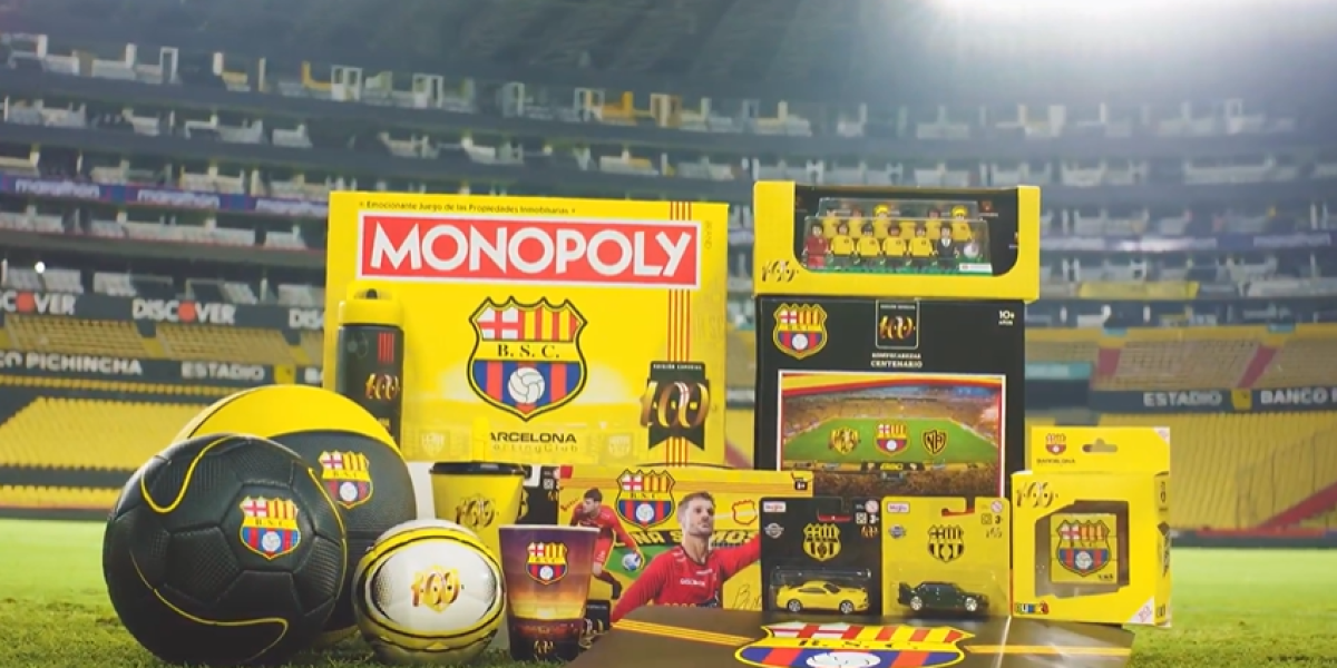 Barcelona SC presentó una colección de productos oficiales por sus 100 años