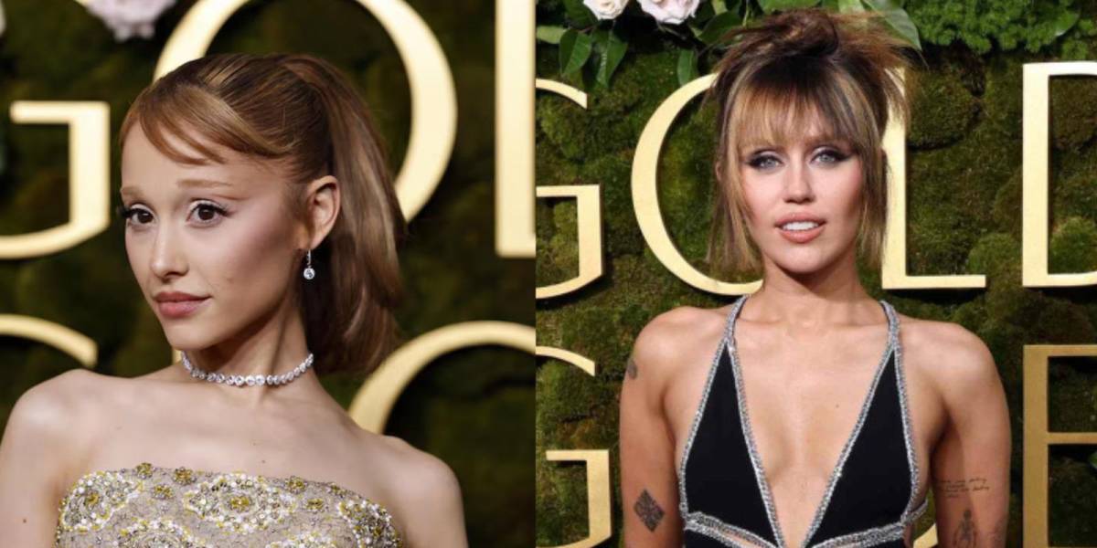 Ariana Grande y Miley Cyrus se reencuentran en los Globos de Oro 2025