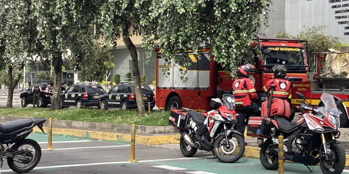 Una amenaza de bomba se registró en el Complejo Judicial Norte, en Quito
