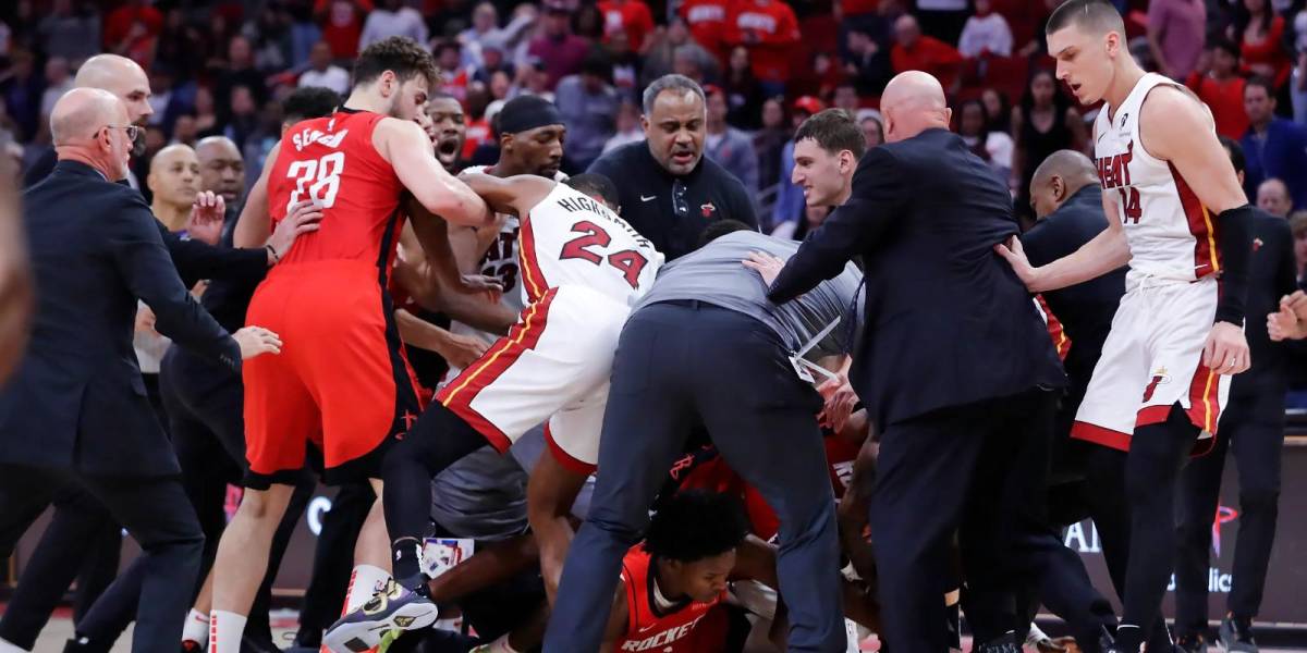 Pelea entre Tyler Herro y Amen Thompson deja seis expulsados en la NBA