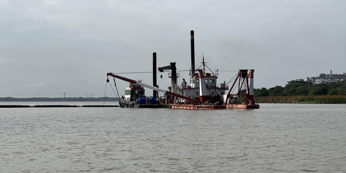 Mil piscinas olímpicas de sedimentos han sido extraídas del río Guayas, asegura la Prefectura