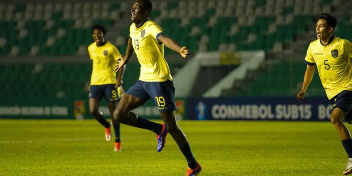 Sudamericano sub 15: Ecuador venció 2-1 a Brasil con doblete de Juan Riquelme Angulo