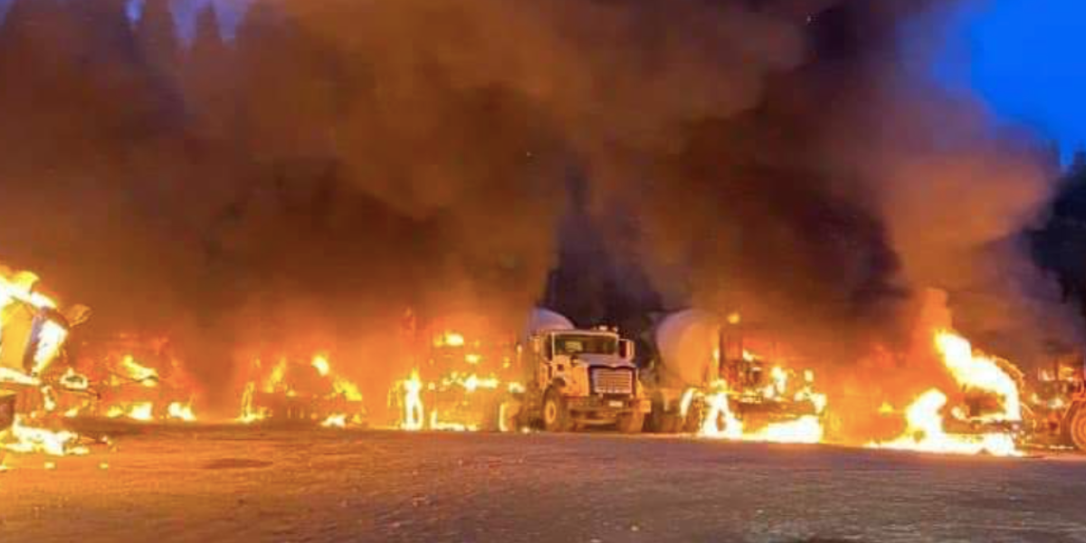 Chile: 13 camiones fueron incendiados en la construcción de un parque eólico