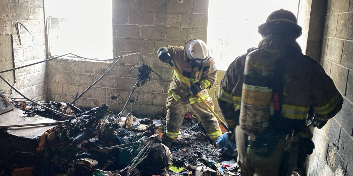 Una familia logra escapar de un incendio en un departamento de Sauces 4, norte de Guayaquil