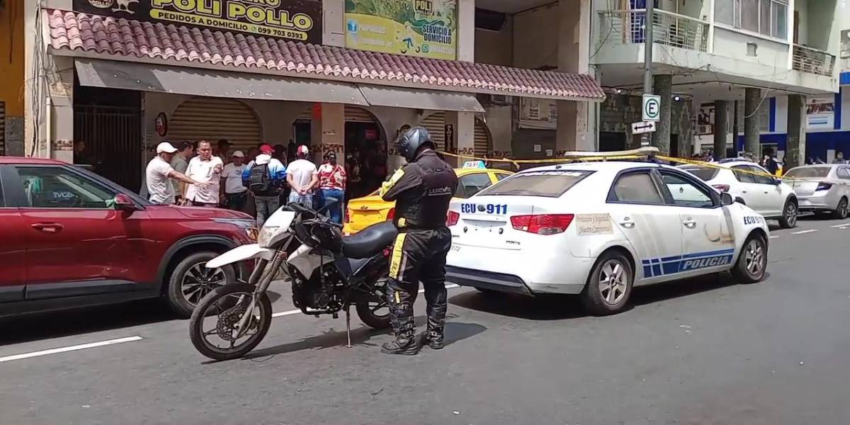 Dos asesinados y un herido tras balacera en la calle 6 de Marzo, centro de Guayaquil