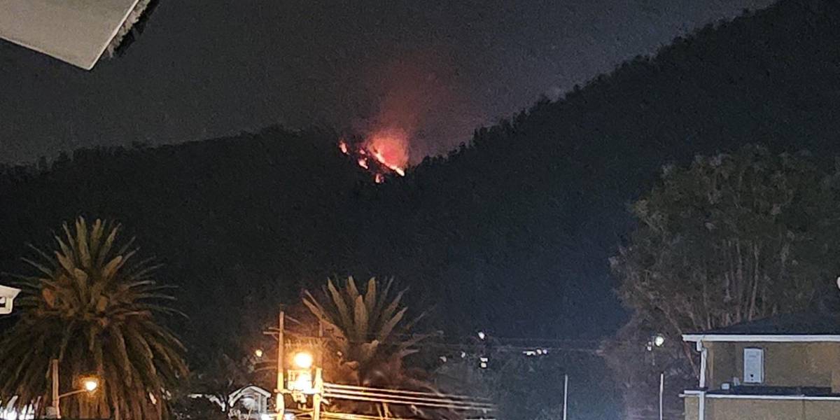 Un incendio forestal se reportó en el cerro Ilaló este 17 de octubre