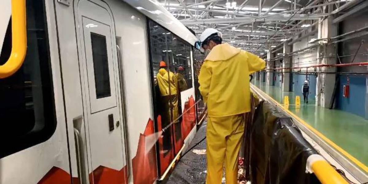 Metro de Quito: el tren que fue vandalizado, el pasado 2 de junio, volvió a operar