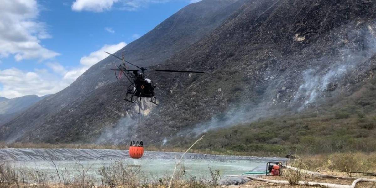 Los incendios en Girón y Santa Isabel, en Azuay, ya consumen 850 hectáreas de bosque