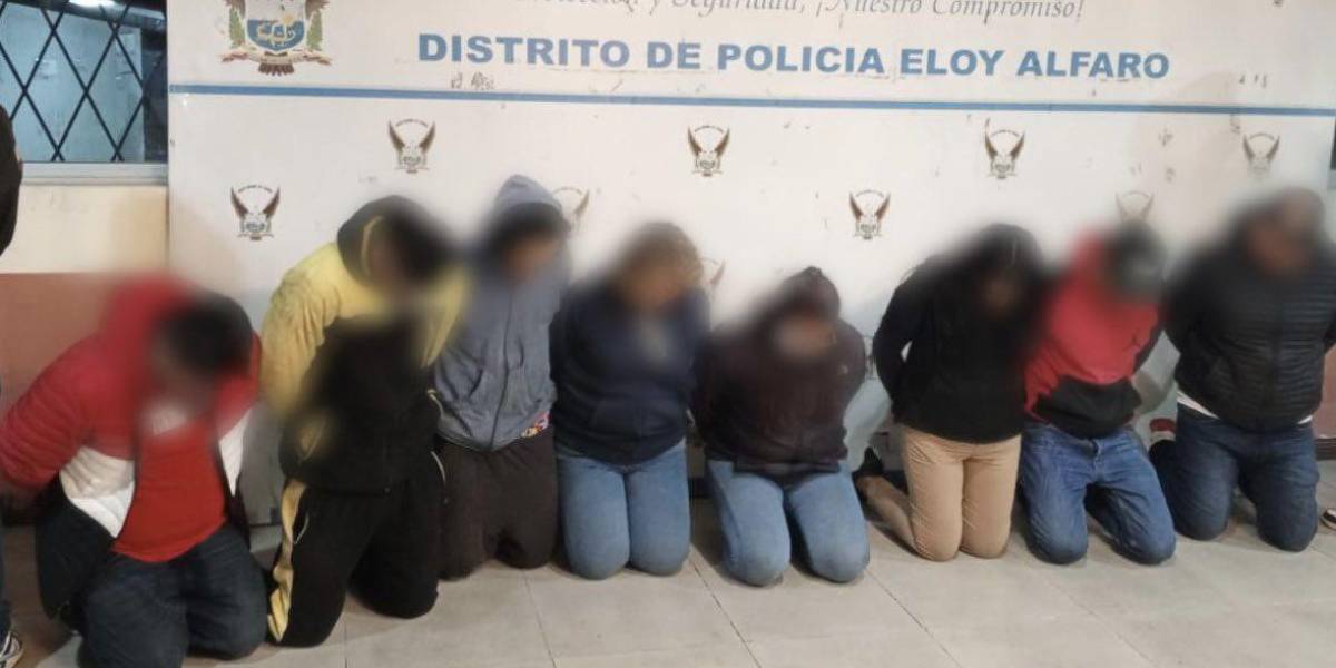 Quito: la Policía Nacional capturó a ocho presuntos extorsionadores en el sur