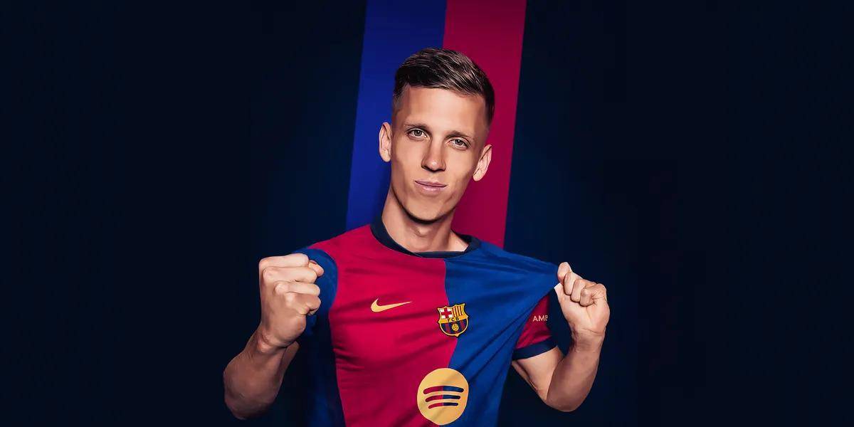 Dani Olmo ya fue presentado en el FC Barcelona